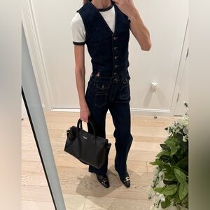 7 For All Mankind Dark Blue Straight Leg Jeans